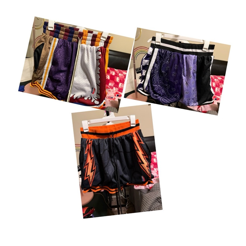 Stylish Kids Shorts - Black, Purple, Orange